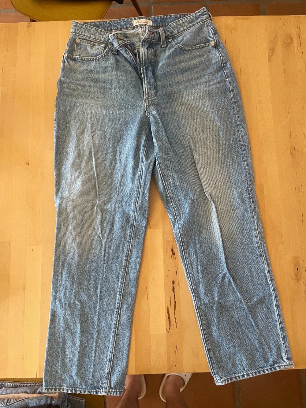 madewell curvy perfect vintage straight jean size 30